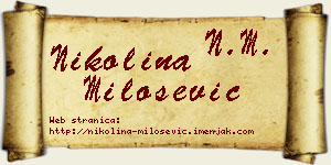 Nikolina Milošević vizit kartica
